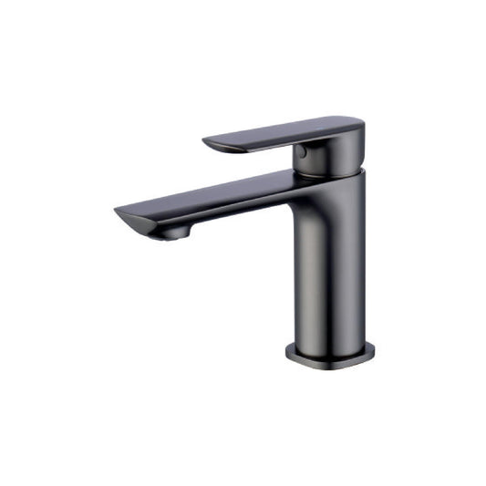 Ratel 6" Single-Hole Gun Metal Black Contemporary Bathroom Sink Faucet