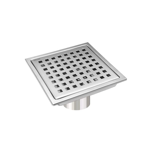 Ratel 6" Square Brushed Nickel Shower Drain