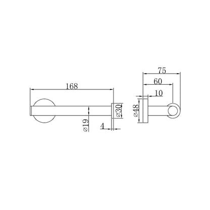 Ratel 7" Brushed Nickel Wall-Mounted Bathroom Tissue Holder