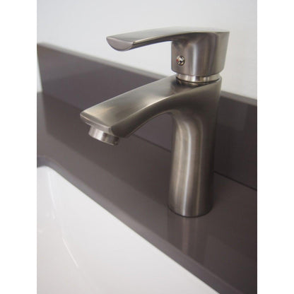 Ratel 7" Single-Hole Brushed Nickel Contemporary Bathroom Sink Faucet