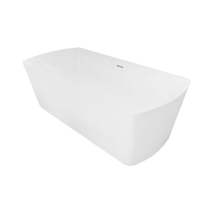 Ratel 71" x 33" Rectangular White Gloss Acrylic Freestanding Bathtub