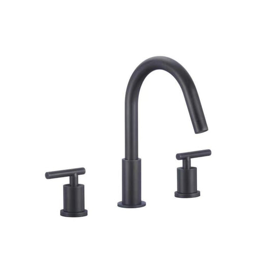 Ratel 8" 3-Hole Matte Black Widespread Bathroom Sink Faucet