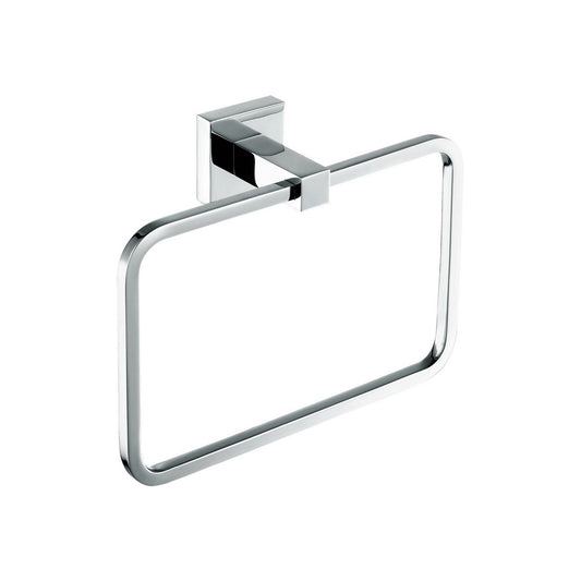 Ratel 8" Rectangular Brushed Nickel Wall-Mounted Bathroom Towel Ring