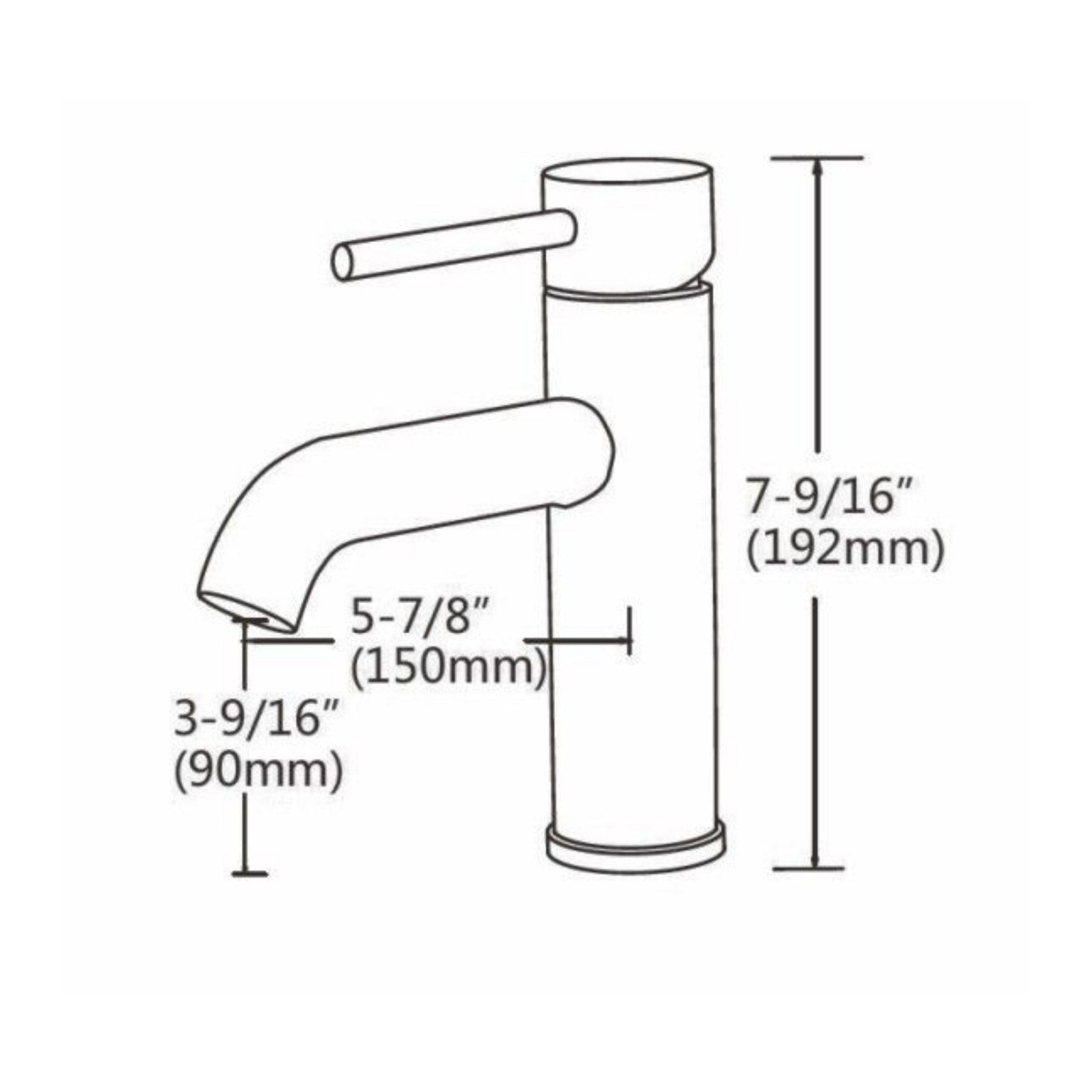 Ratel 8" Single-Hole Brushed Nickel Bathroom Sink Faucet