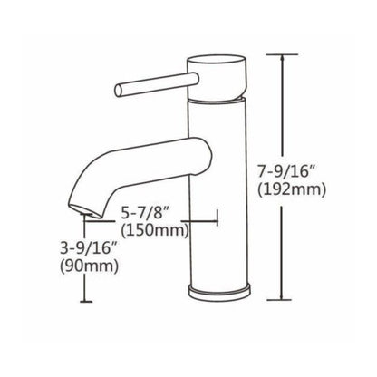 Ratel 8" Single-Hole Chrome Bathroom Sink Faucet