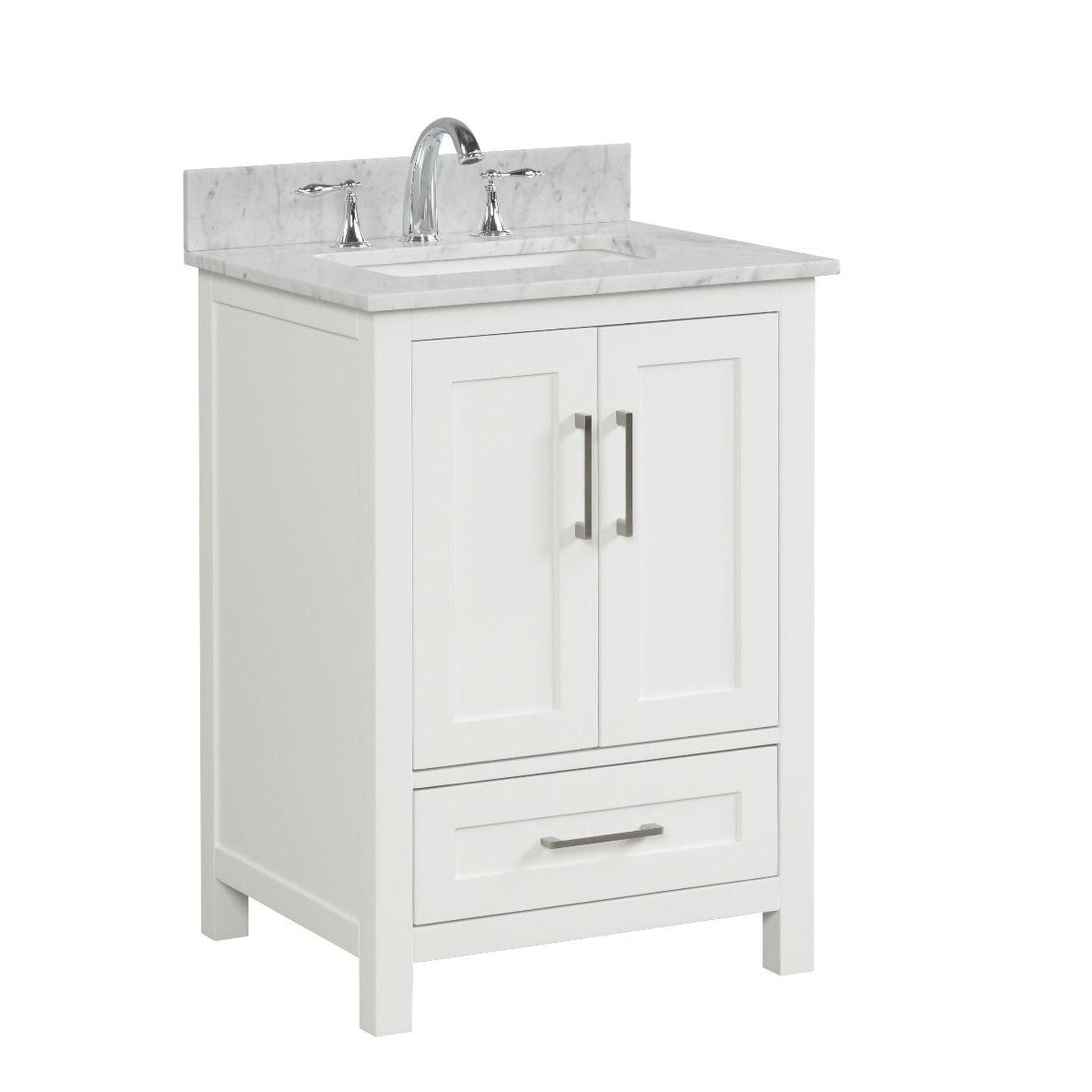 Ratel Valencia 24" 2-Door and 1-Drawer Dove White Vanity Set