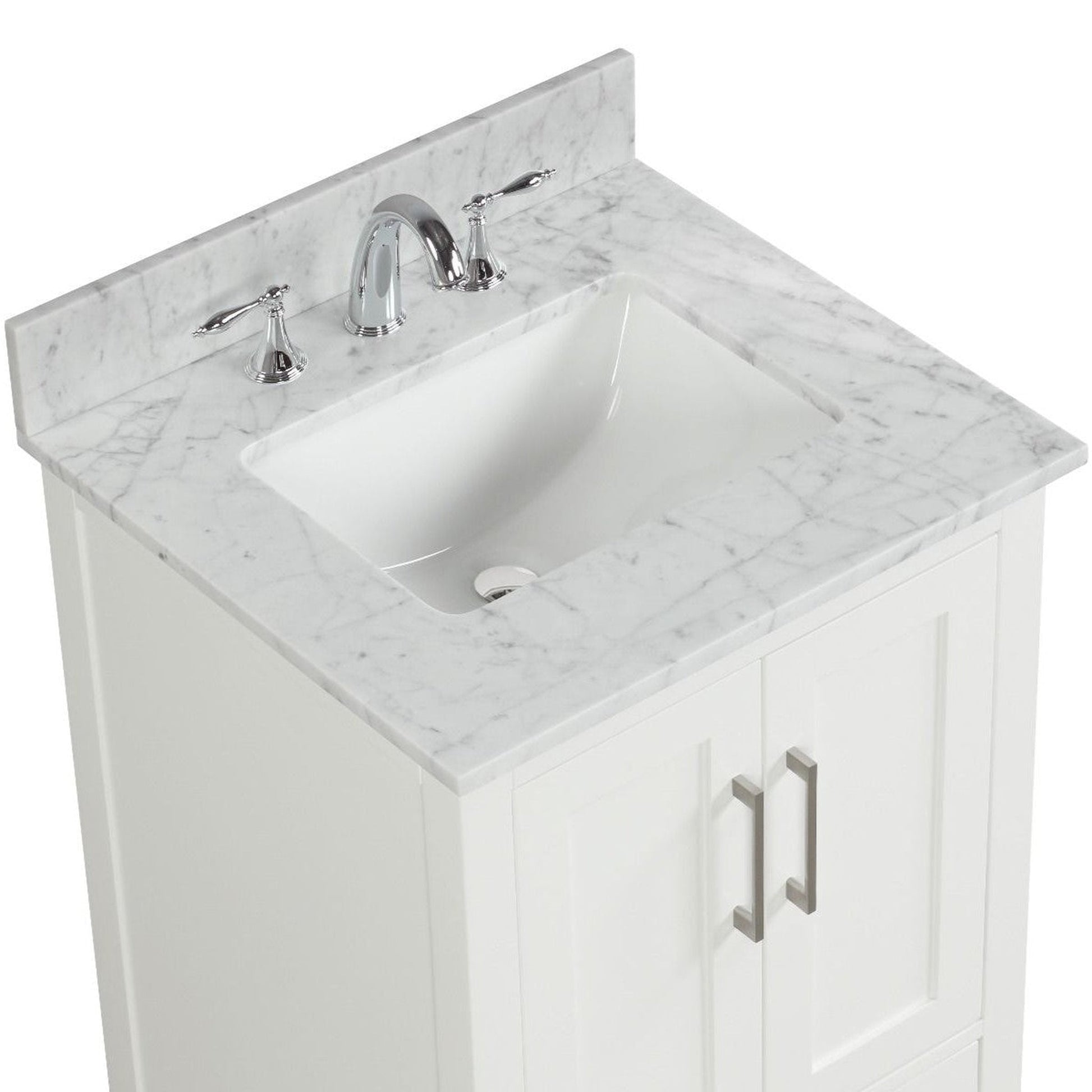 Ratel Valencia 24" 2-Door and 1-Drawer Dove White Vanity Set