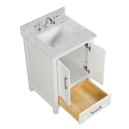 Ratel Valencia 24" 2-Door and 1-Drawer Dove White Vanity Set