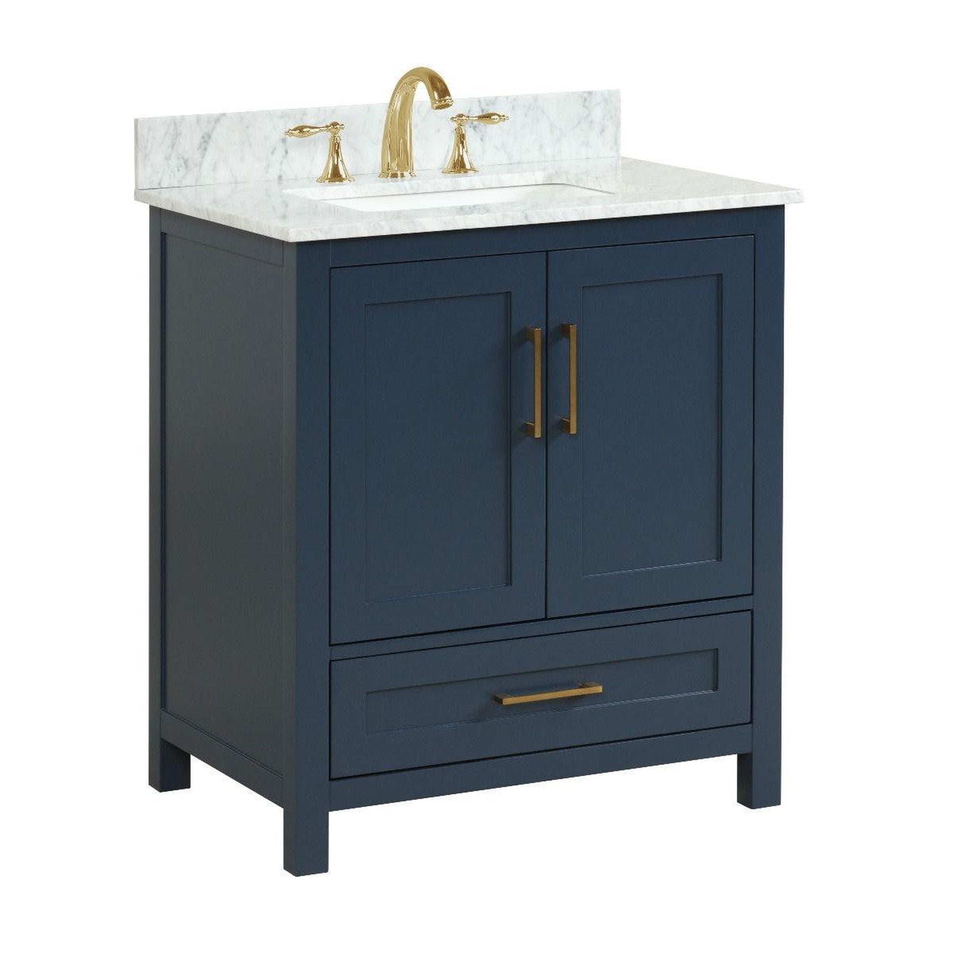 Ratel Valencia 30" 2-Door and 1-Drawer Aria Blue Vanity Set