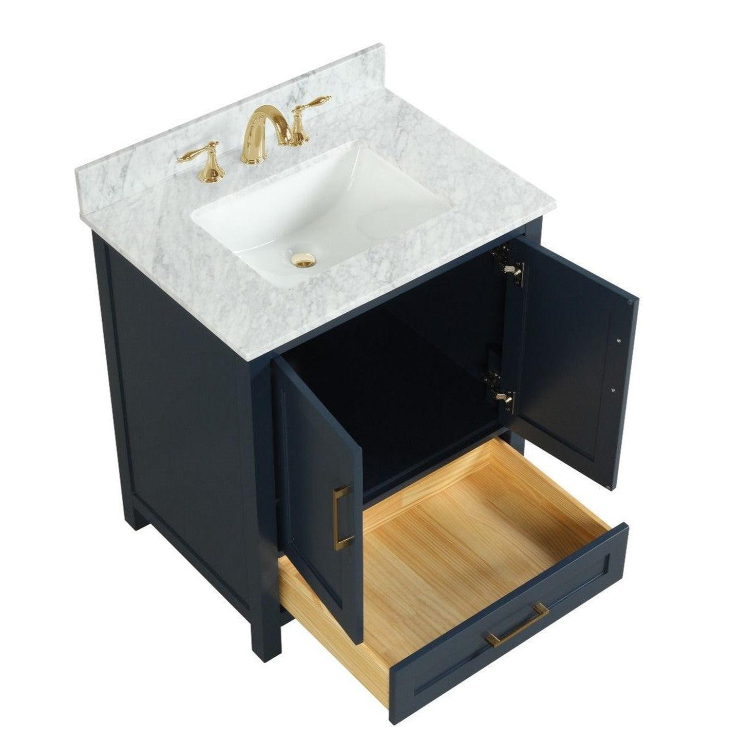 Ratel Valencia 30" 2-Door and 1-Drawer Aria Blue Vanity Set