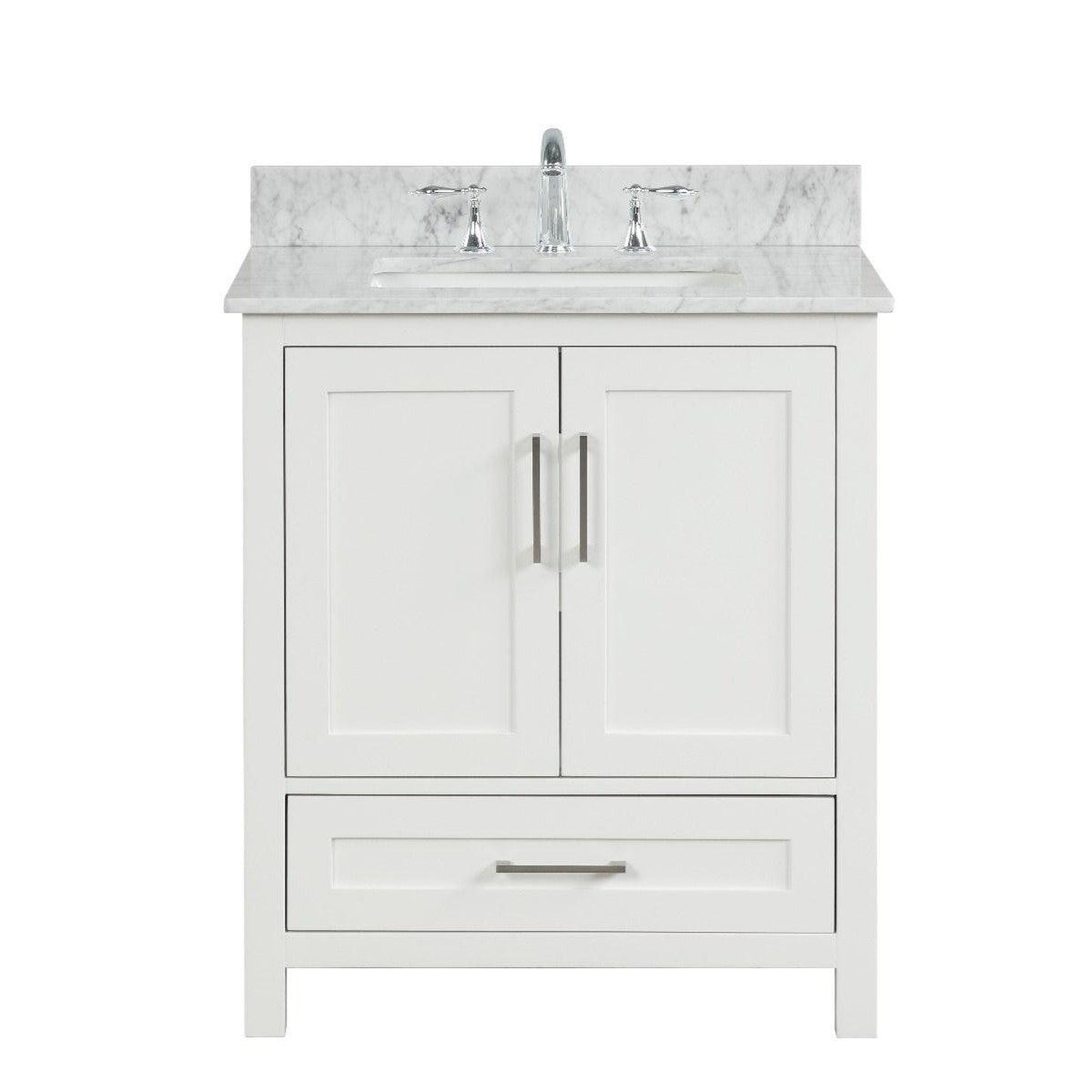 Ratel Valencia 30" 2-Door and 1-Drawer Dove White Vanity Set