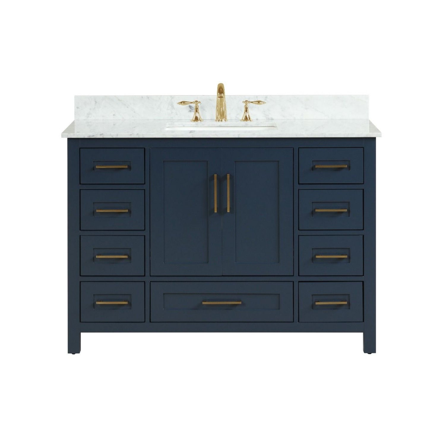 Ratel Valencia 48" 2-Door and 9-Drawer Aria Blue Vanity Set