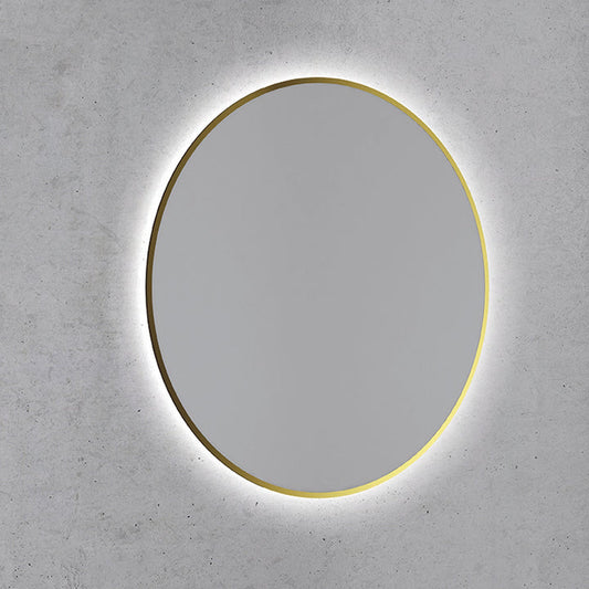 Royo Aura Gold 24" Modern Round LED Mirror
