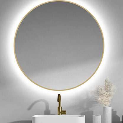 Royo Aura Gold 36" Modern Round LED Mirror