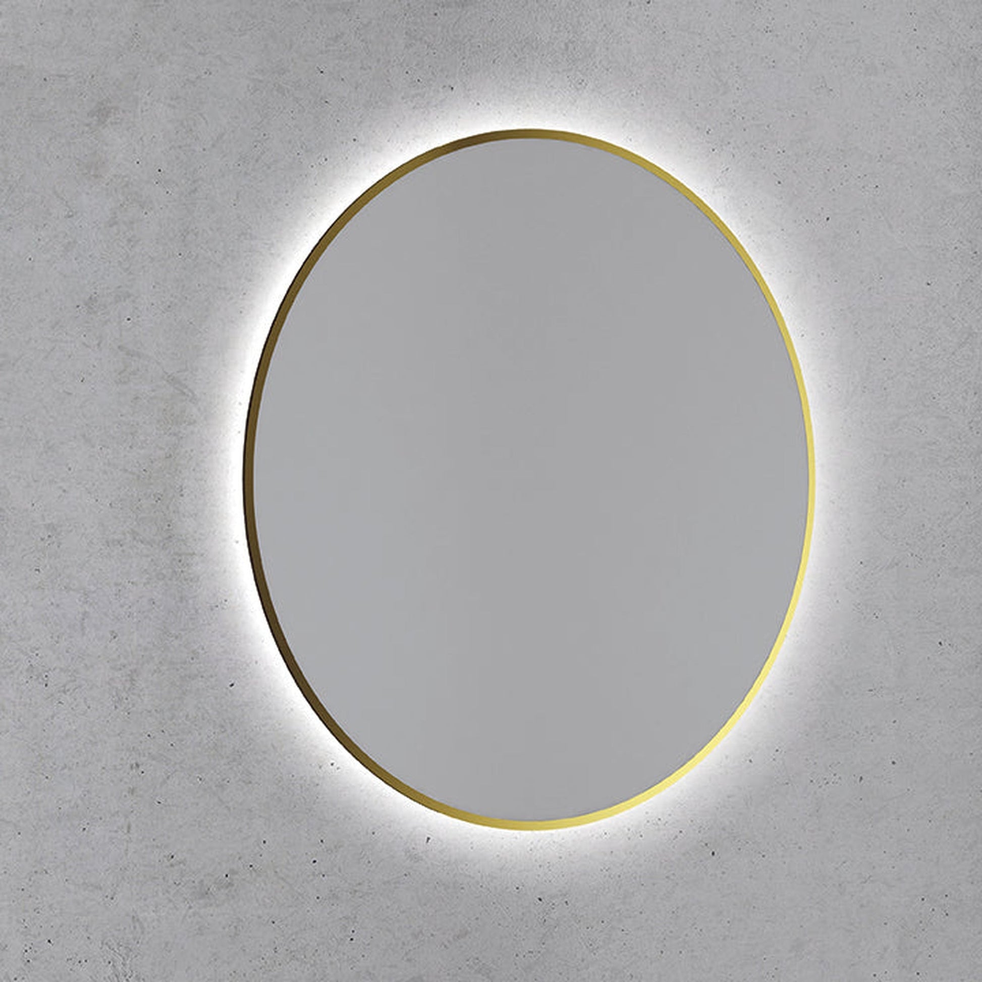 Royo Aura Gold 36" Modern Round LED Mirror