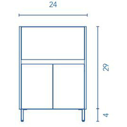 Royo Band 24” x 18” Toffee Walnut Modern Freestanding Vanity With 1 Drawer and 2 Doors