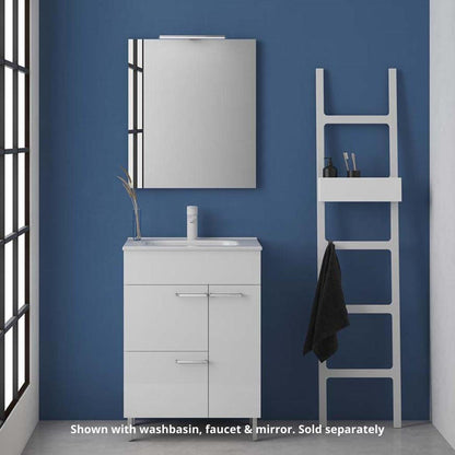 Royo Confort 24" x 18" White Modern Freestanding Vanity With 2 Drawers and 1 Door