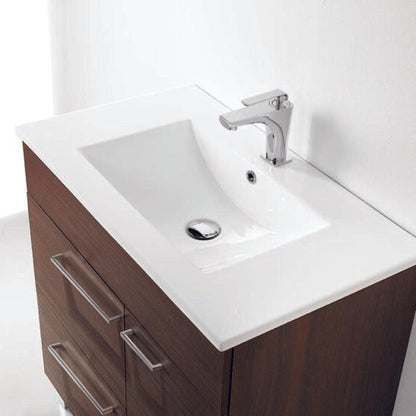 Royo Kyra 32" x 18" Modern Rectangle Gloss White Ceramic Center Sink