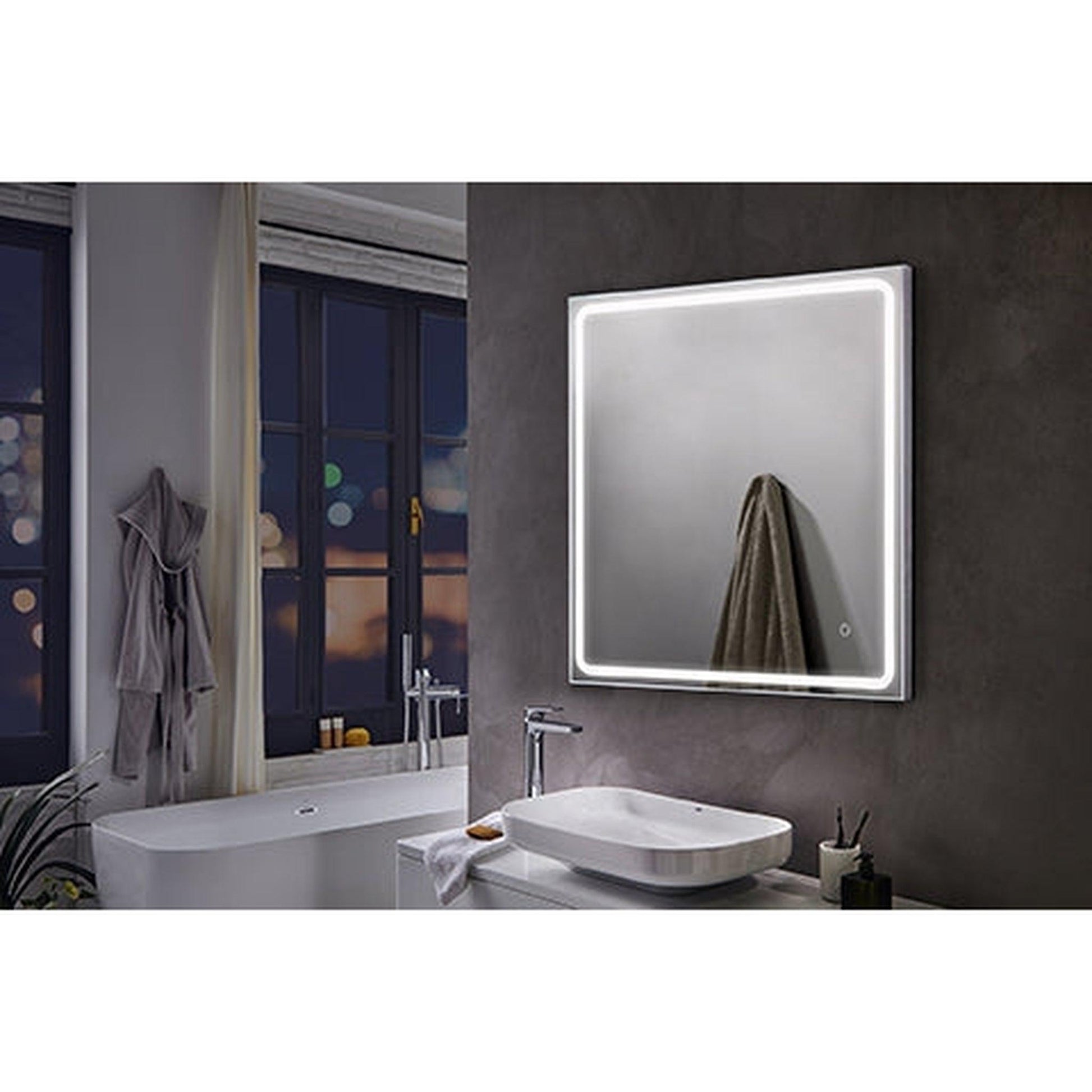 Royo Noa 32" x 32" Modern Square LED Mirror