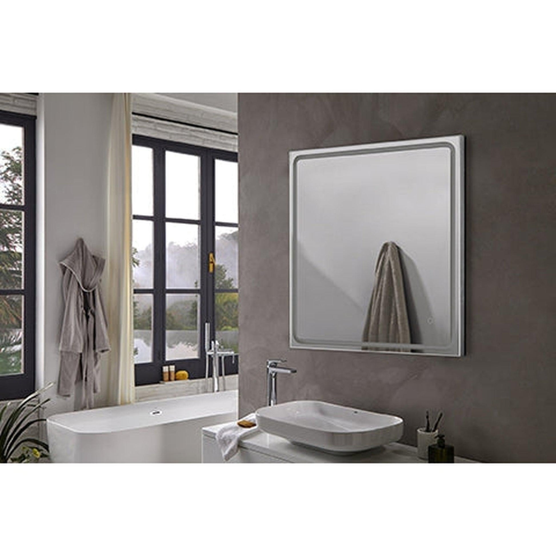 Royo Noa 32" x 32" Modern Square LED Mirror