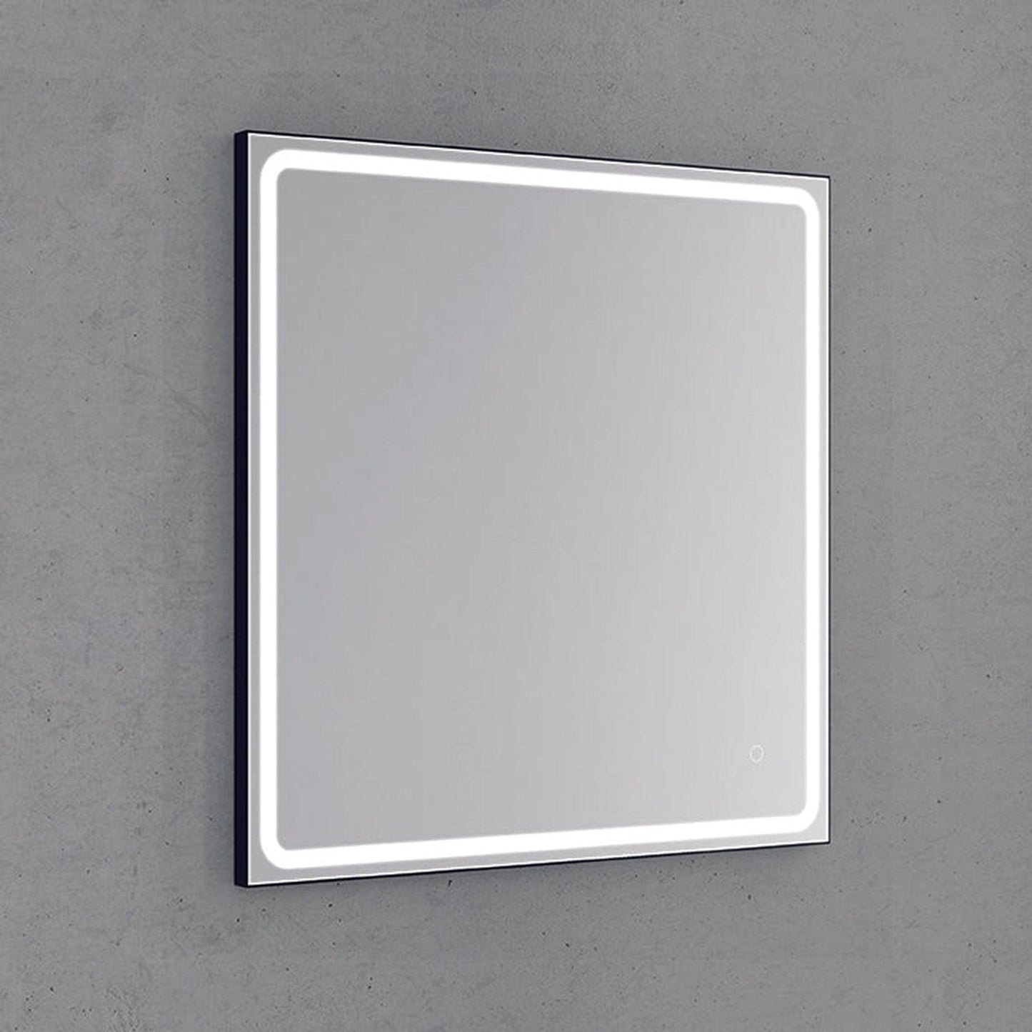 Royo Noa Black 32" x 32" Modern Square LED Mirror