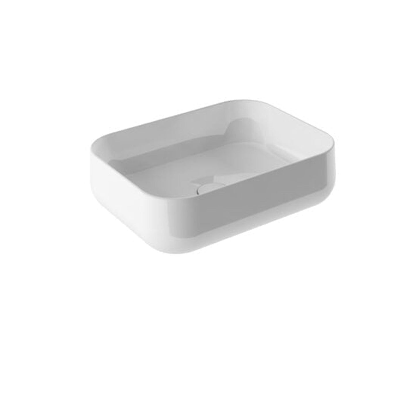 Royo Nomia 20" x 15" Modern Rectangle Gloss White Ceramic Vessel Sink