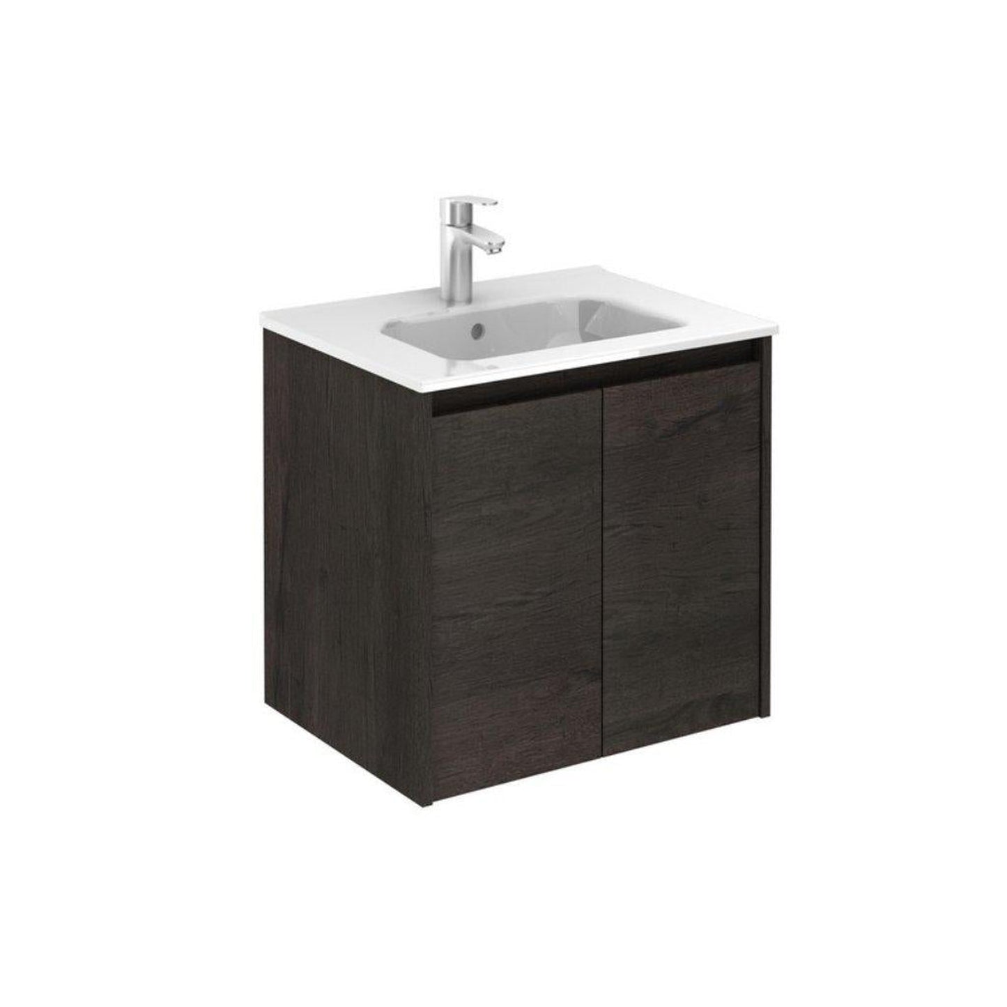 Royo Sansa 24" x 18" Essence Wenge Modern Wall-mounted Vanity With 2 Doors