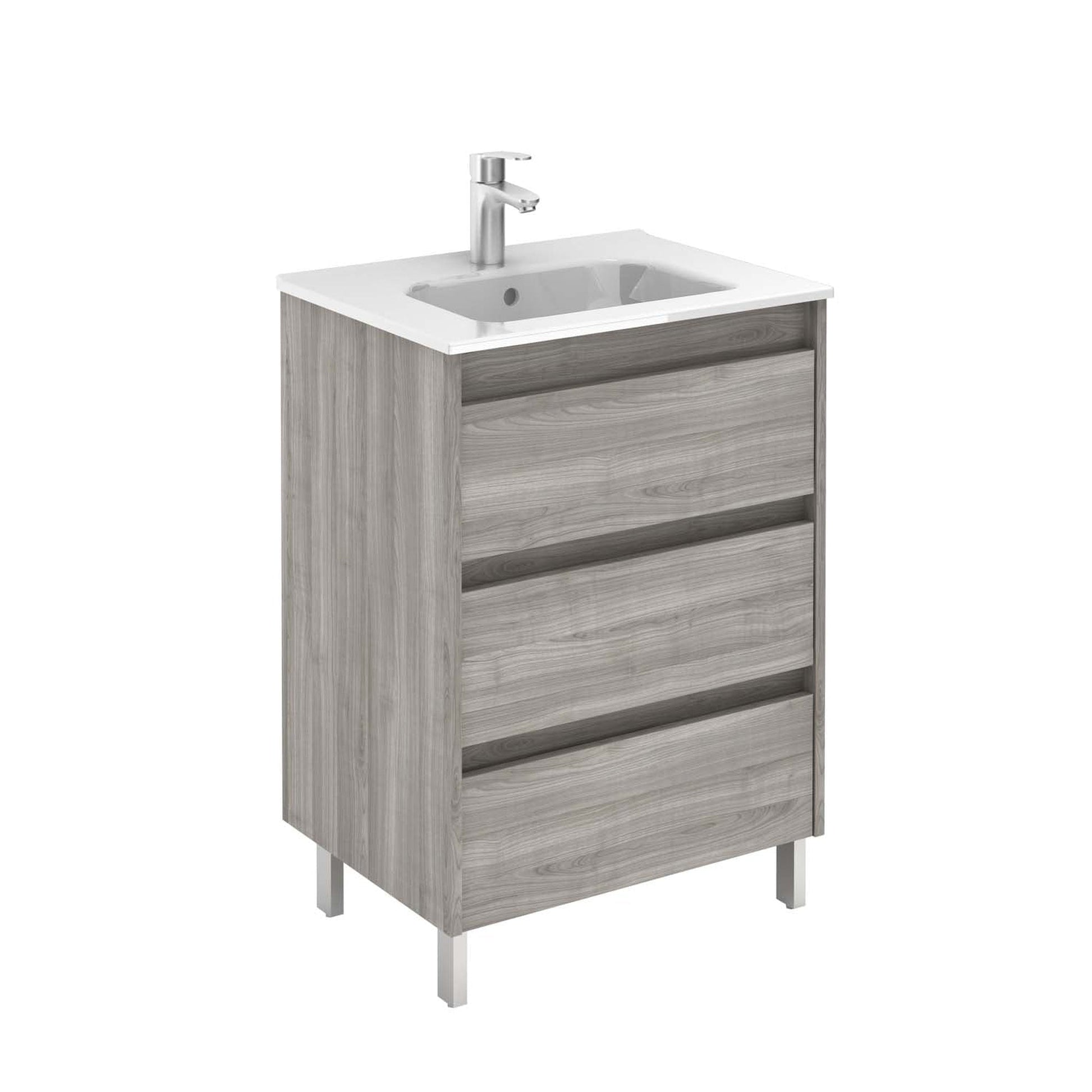 Royo Sansa 24 x 18 Sandy Gray Modern Freestanding Vanity With 3 Draw – US  Bath Store