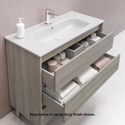 Royo Sansa 32" x 18" Essence Wenge Modern Freestanding Vanity With 3 Drawers