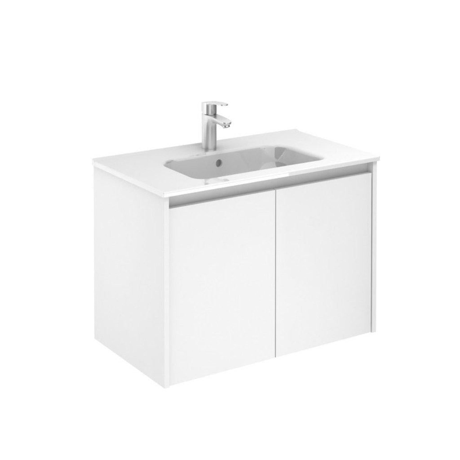 Royo Sansa 32" x 18" White Modern Wall-mounted Vanity With 2 Doors