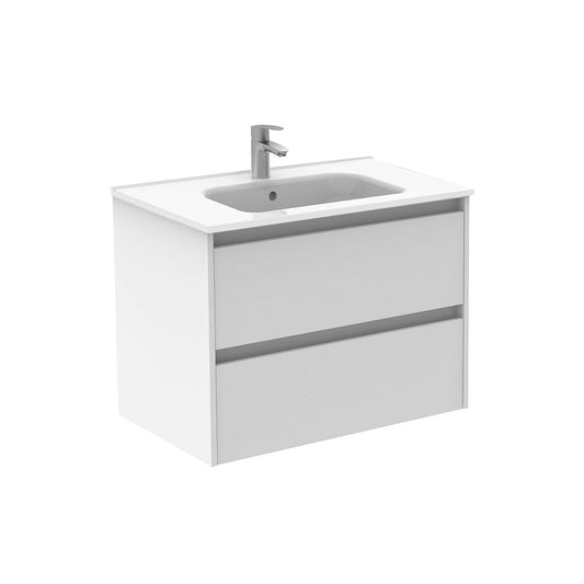 Royo Sansa 32" x 18" White Modern Wall-mounted Vanity With 2 Drawers