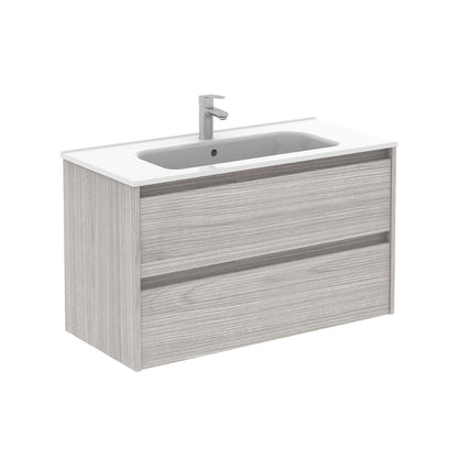 Royo Sansa 40" x 18" Sandy Gray Modern Wall-mounted Vanity With 2 Drawers