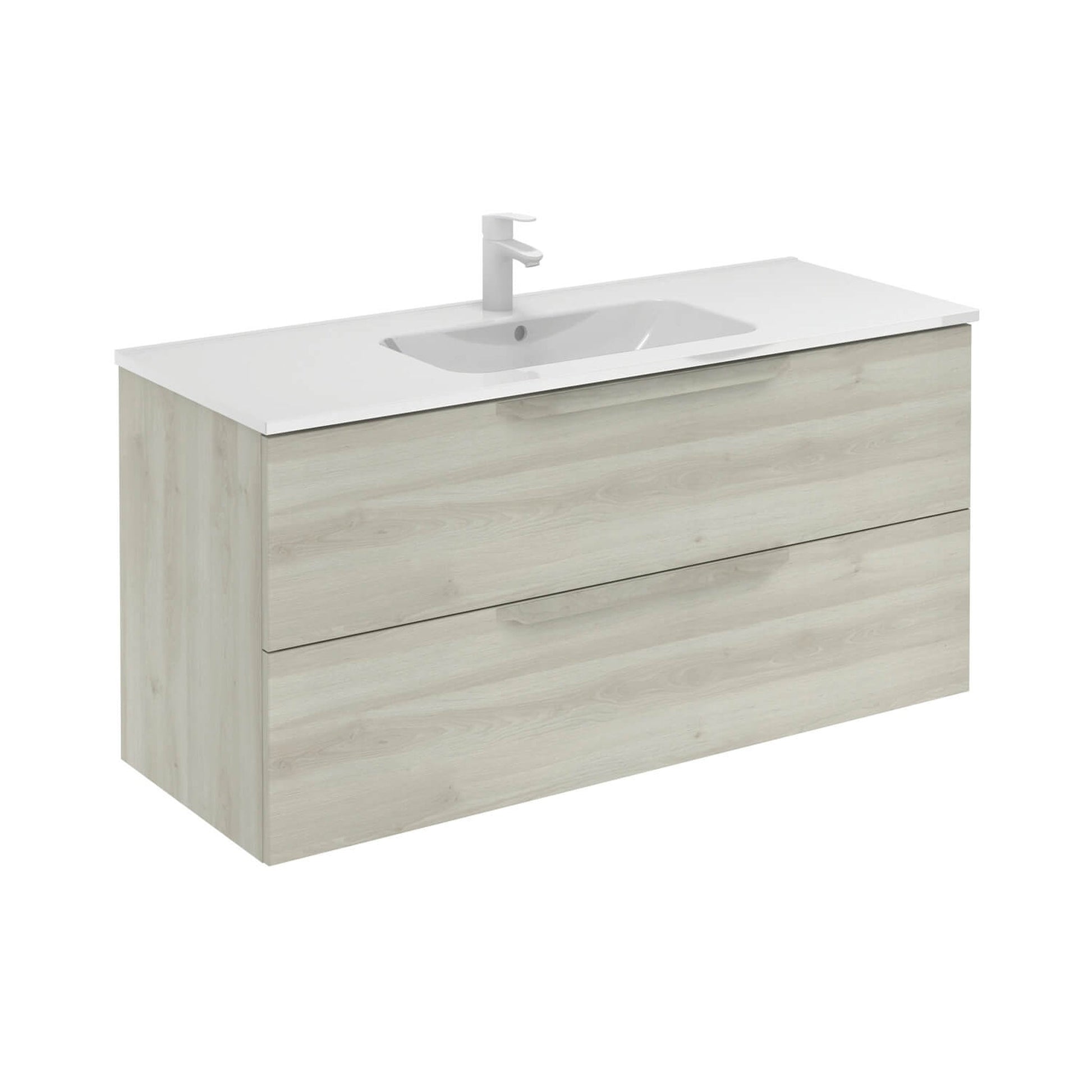 Royo Urban 48" x 18" Nature White Modern Wall-mounted Vanity With 2 Drawers