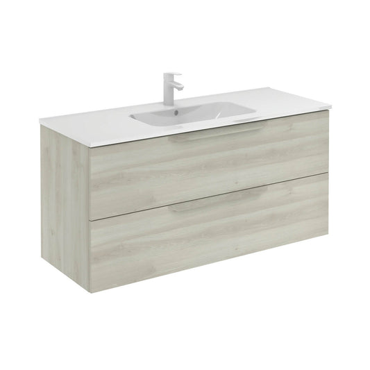 Royo Urban 48" x 18" Nature White Modern Wall-mounted Vanity With 2 Drawers