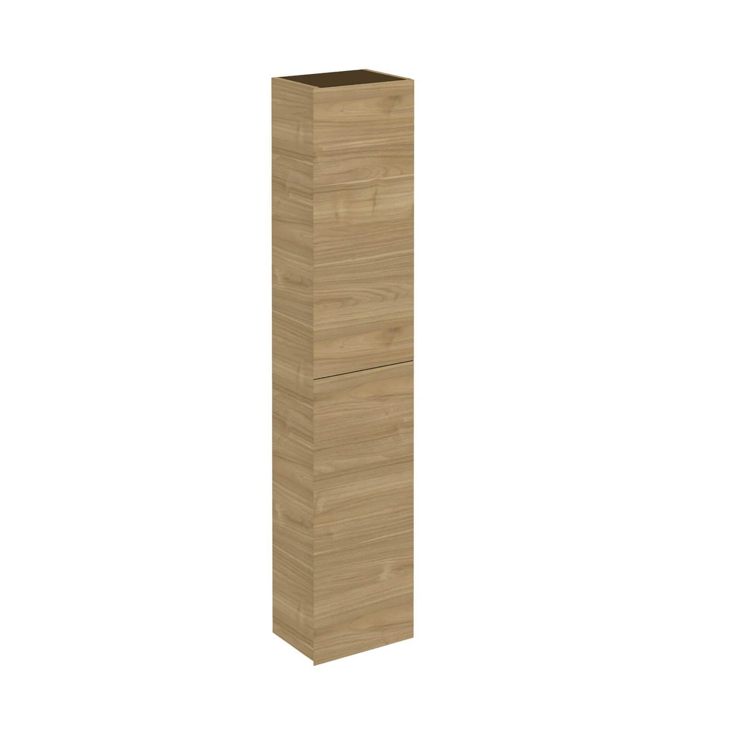 Royo Vida 12" x 59" Toffee Walnut Column With 2 Doors & Adjustable Shelves