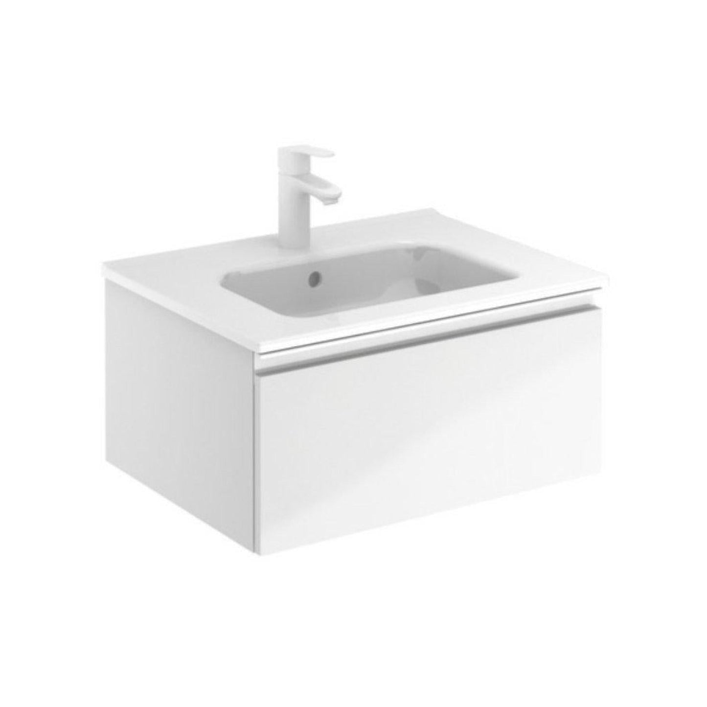 Royo Vida 24" x 18" White Modern Wall-mounted Vanity With 1 Drawer