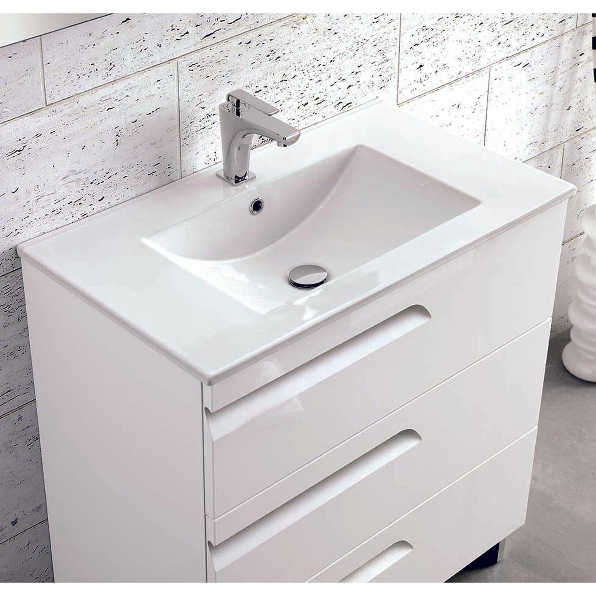 Royo Vitale 32 x 18 White Modern Freestanding Vanity With 3 Drawers – US  Bath Store