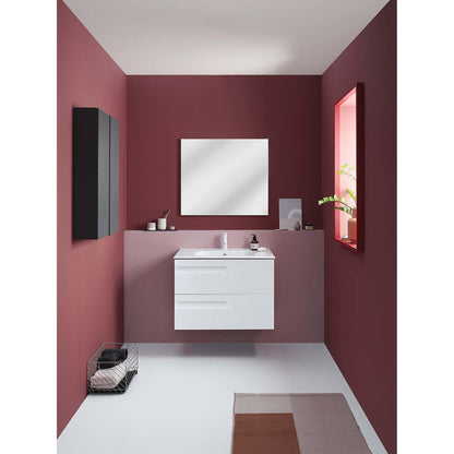 Royo Vitale 32" x 18" White Modern Wall-mounted Vanity With 2 Drawers