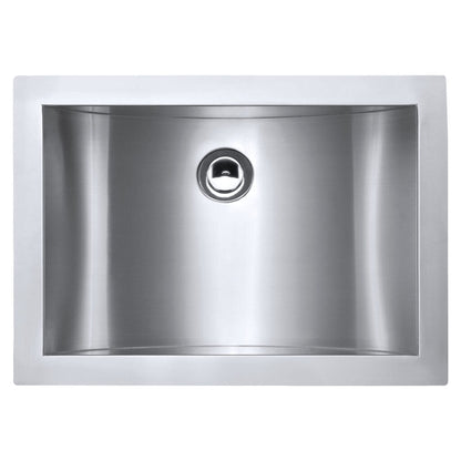 Ruvati Ariaso 16” x 11” Brushed Stainless Steel Rectangular Undermount Bathroom Sink