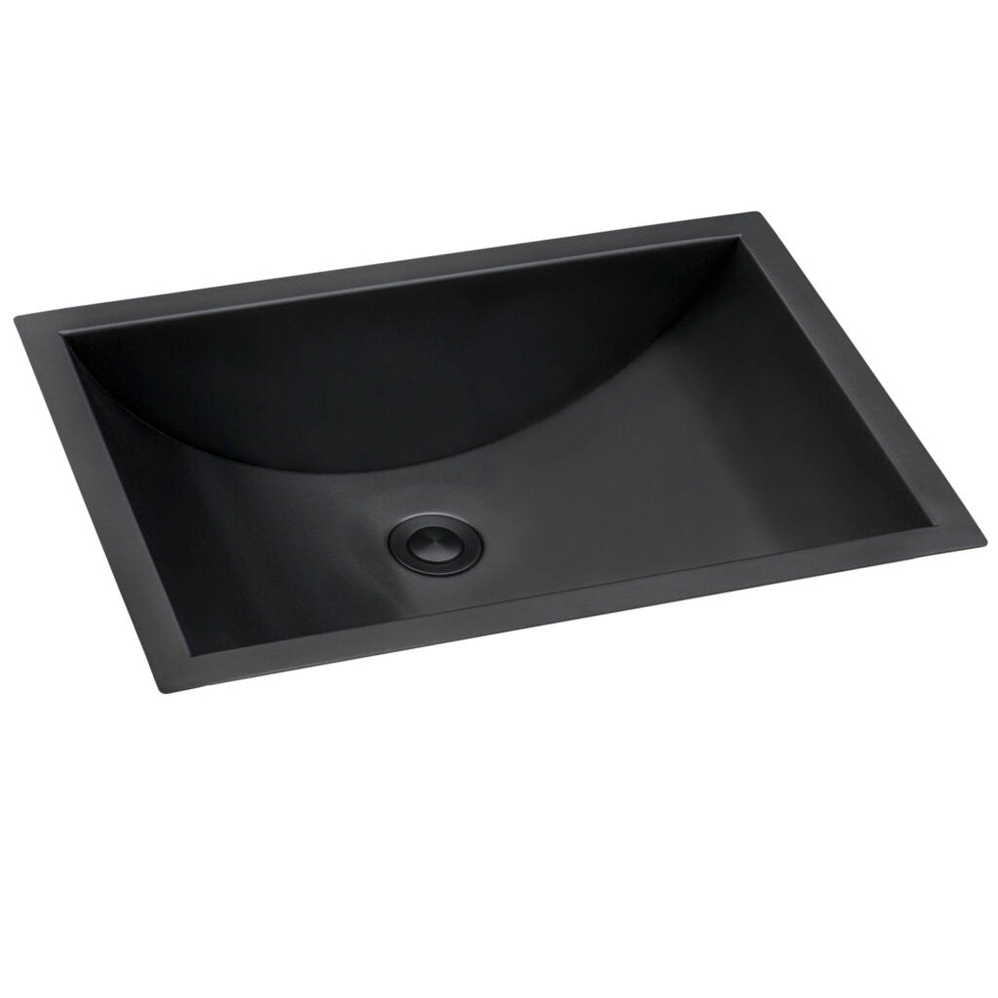 Ruvati Ariaso 16” x 11” Gunmetal Black Stainless Steel Rectangular Undermount Bathroom Sink