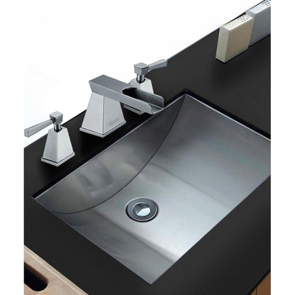 Ruvati Ariaso 16” x 11” Brushed Stainless Steel Rectangular Undermount Bathroom Sink