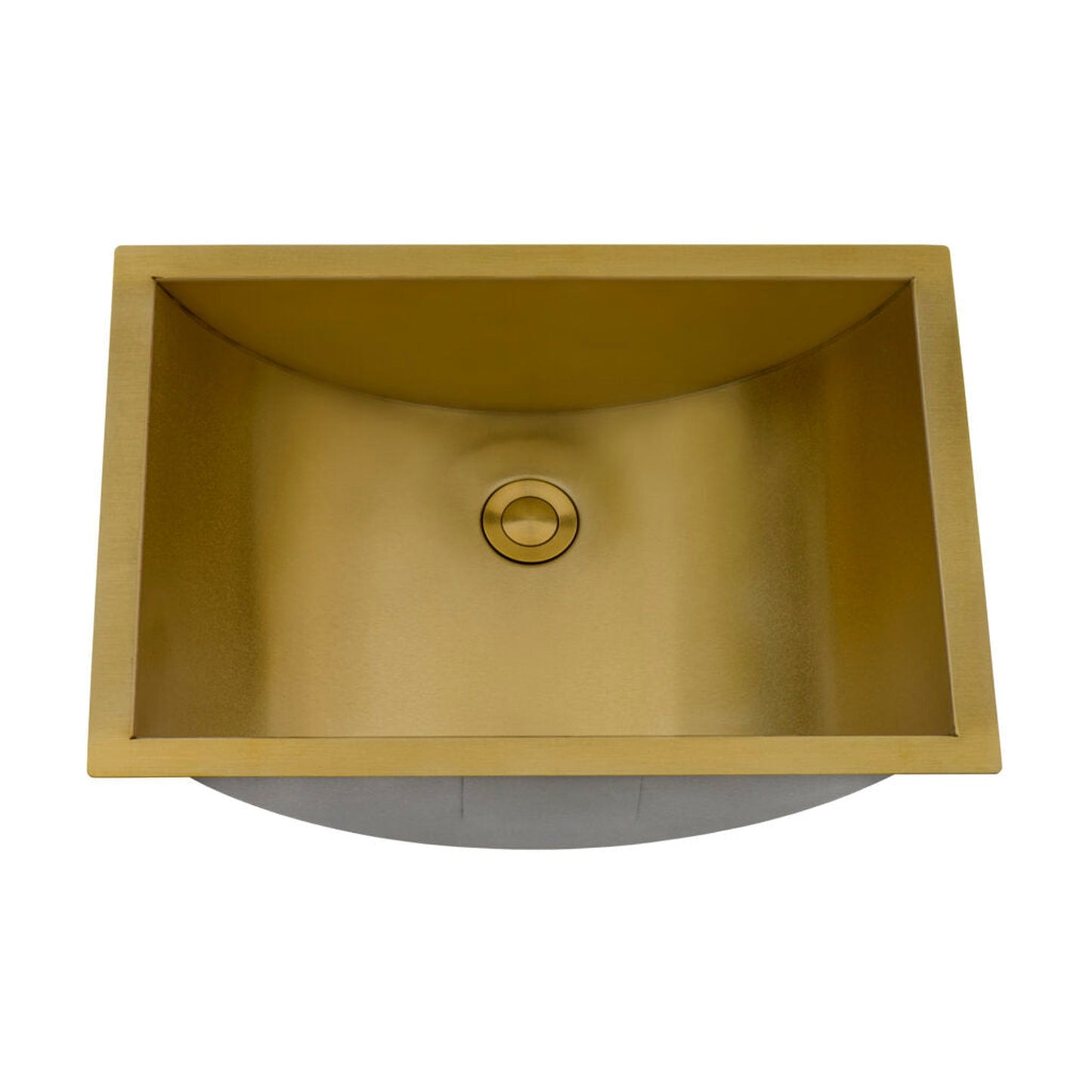 Ruvati Ariaso 18” x 12” Brushed Gold Polished Brass Undermount Bathroom Sink