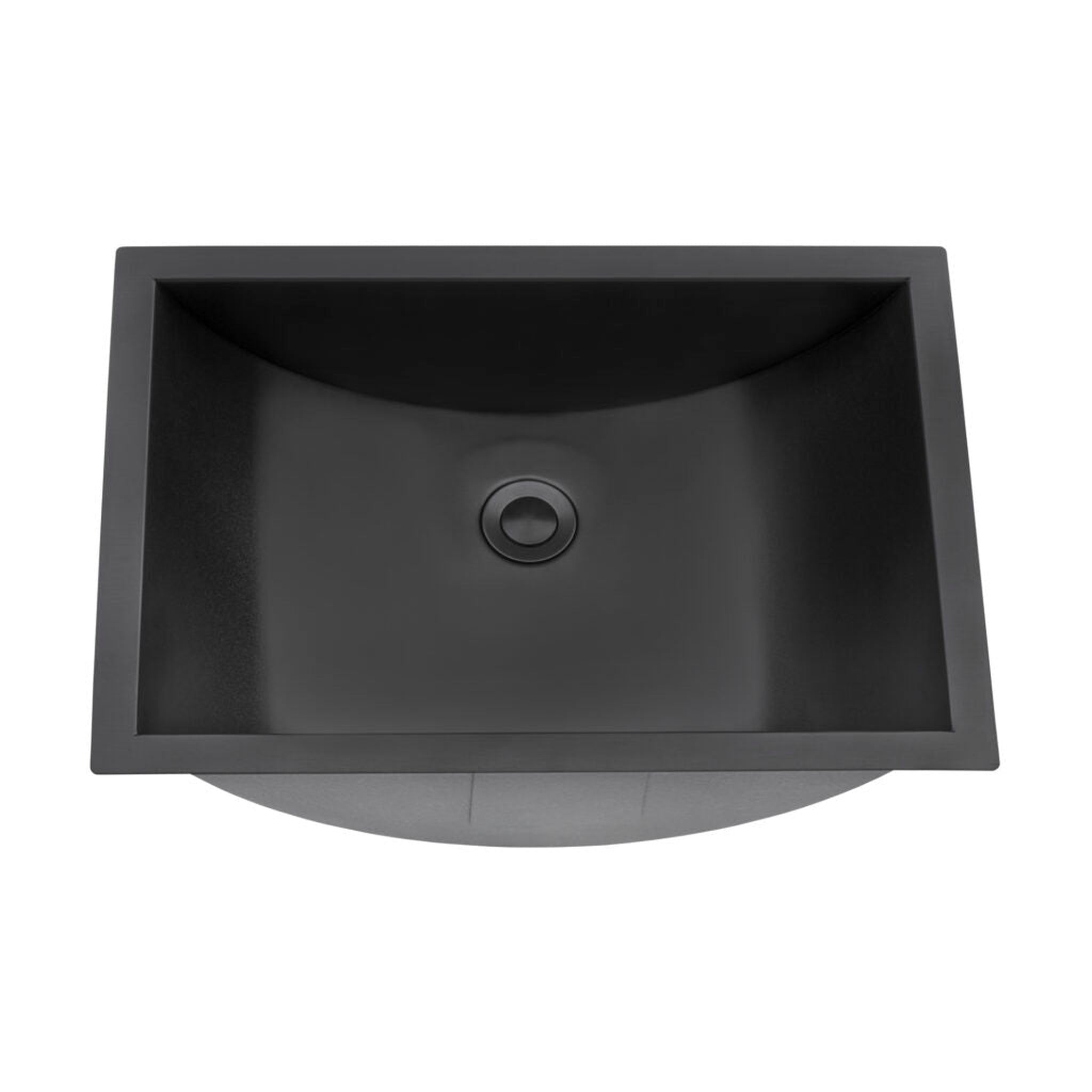 eModernDecor Undermount 36-in x 19-in Black Stainless Steel Single