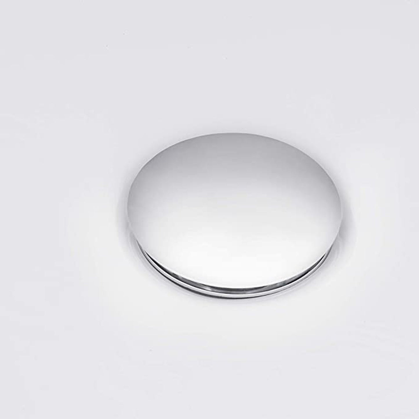 Ruvati Chrome Finish Umbrella Style Push Pop-up Drain for Bathroom Sinks without Overflow