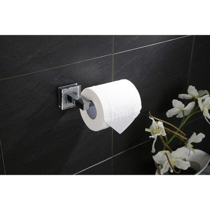 Ruvati Valencia 6" Crystal and Chrome Toilet Paper Holder Bathroom Accessory