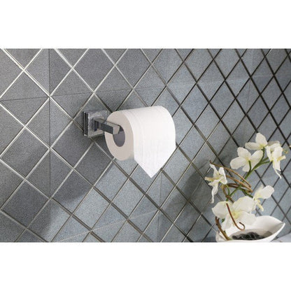 Ruvati Valencia 6" Crystal and Chrome Toilet Paper Holder Bathroom Accessory