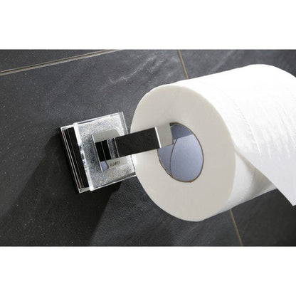 Ruvati Valencia 6" Crystal and Chrome Toilet Paper Holder Bathroom Accessory