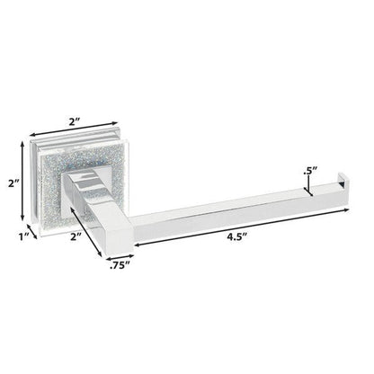 Ruvati Valencia 6" Crystal and Chrome Toilet Paper Holder Bathroom Accessory