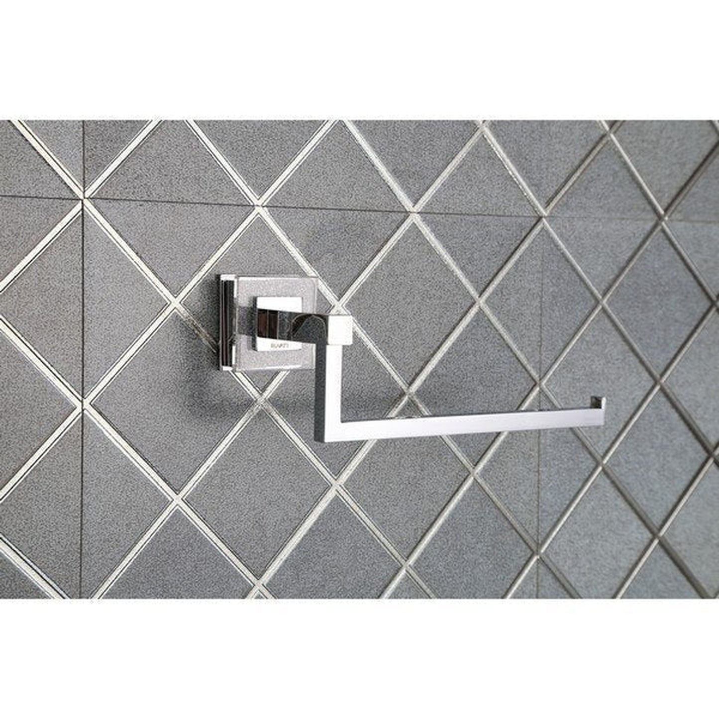 Ruvati Valencia 8" Crystal and Chrome Towel Ring Bathroom Accessory