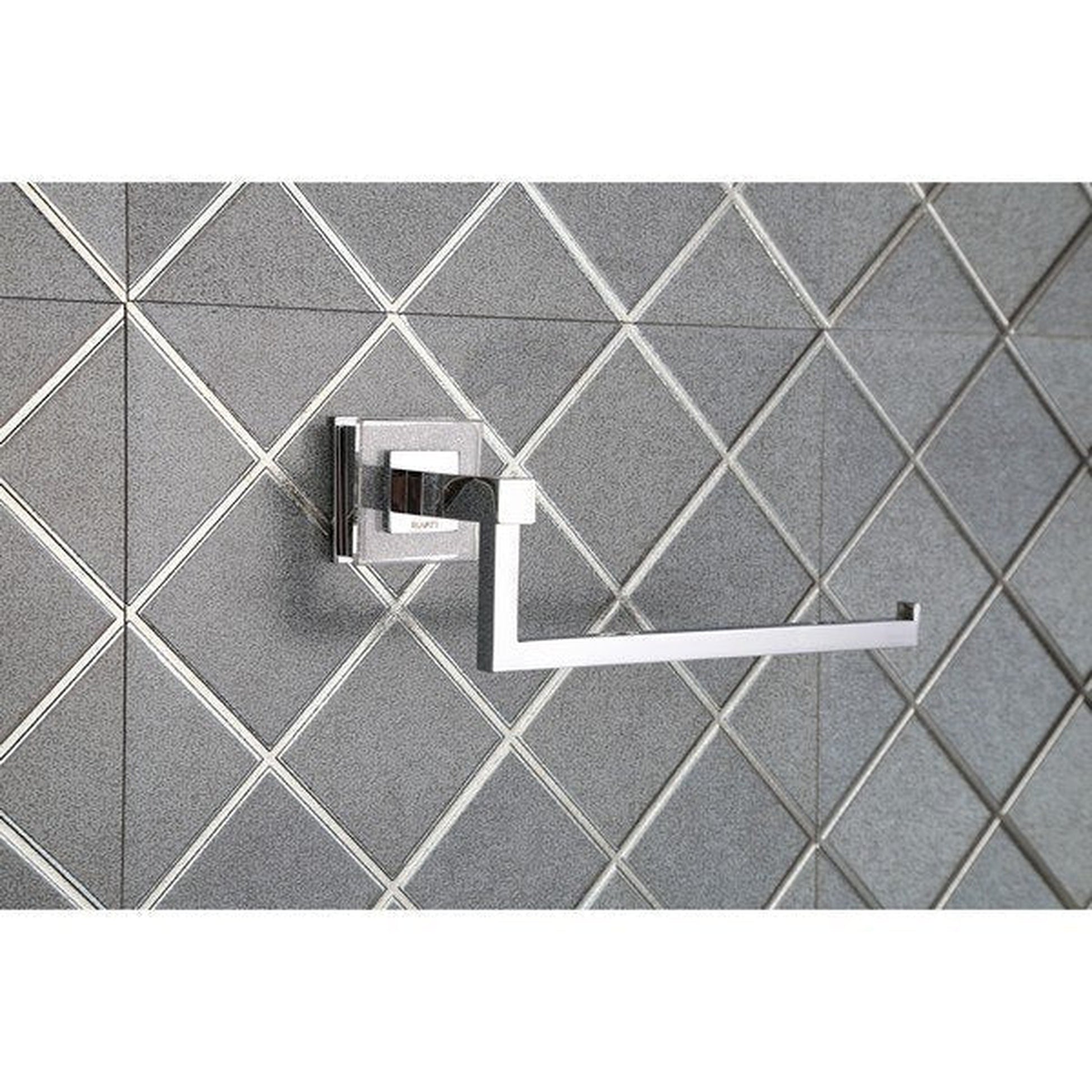 Ruvati Valencia 8" Crystal and Chrome Towel Ring Bathroom Accessory